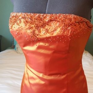 Orange prom dress